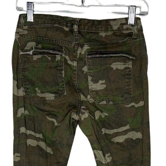 William‎ Rast Jeans Womens 4 27" Green Brown Camo Skinny Camouflage Destroyed - Picture 4 of 9